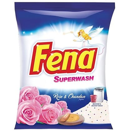 Fena Super Wash Detergent Powder, Rose & Chandan, 500 G