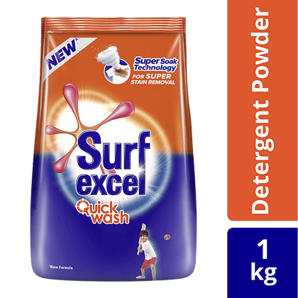 Surf Excel Quick Wash Detergent Powder,1Kg Surf Excel Quick Wash Detergent Powder,1Kg