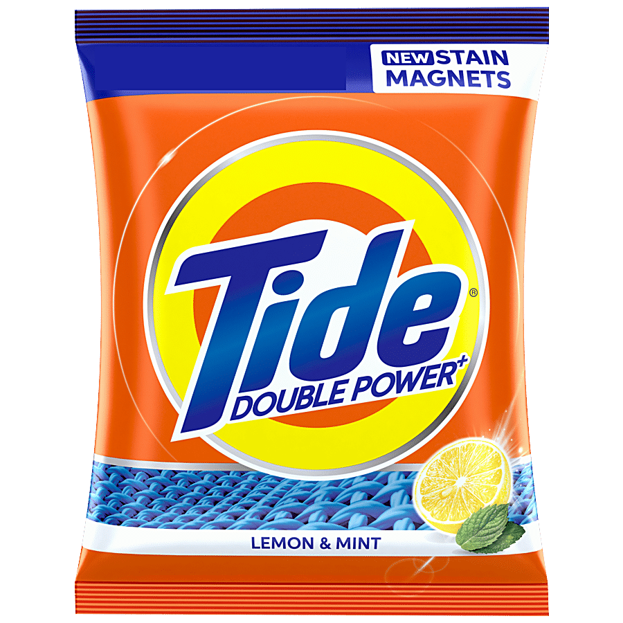 Tide Double Power Detergent Washing Powder, Top & Front Load, Lemon & Mint, 2 Kg