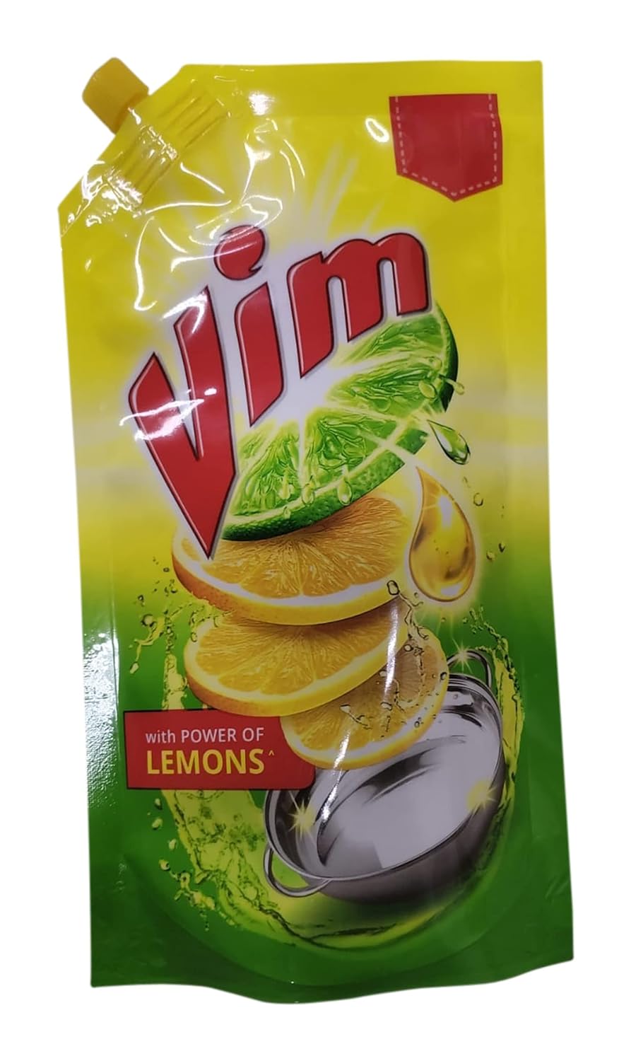 Vim Dishwash Liquid Lemon, 145 Ml Pouch