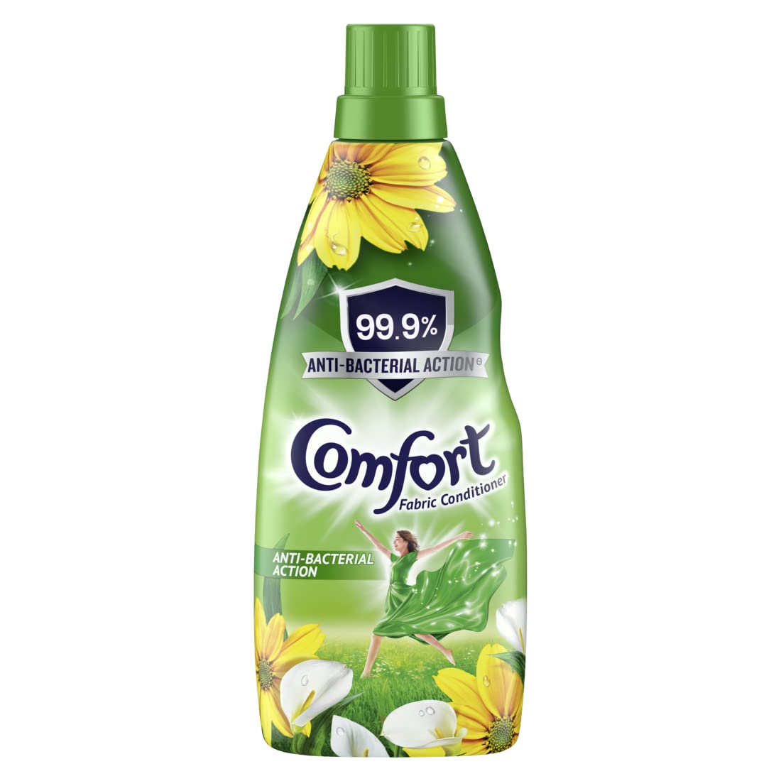Comfort Anti Bacterial Fabric Conditioner Bottle - After Wash Liquid Fabric Softener - For Softness - Shine & Long Lasting Freshness - 860 Ml