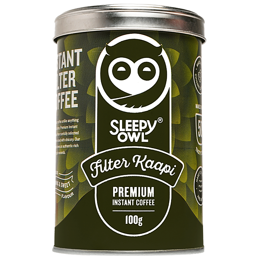 Sleepy Owl Premium Instant Filter Coffee, With Chicory, 100 G