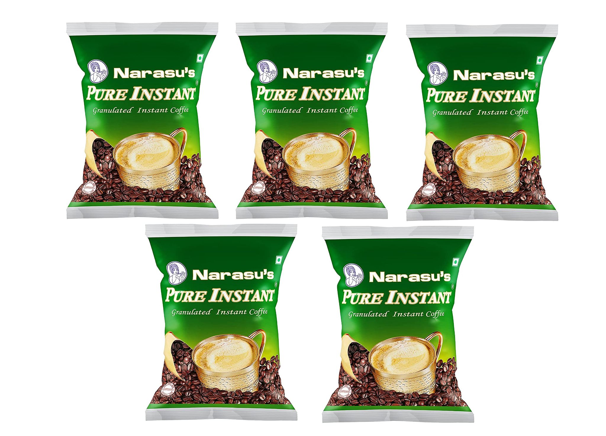 Narasus Coffee Pure Instant Coffee Ground Packet (50Gms), Pack Of 5