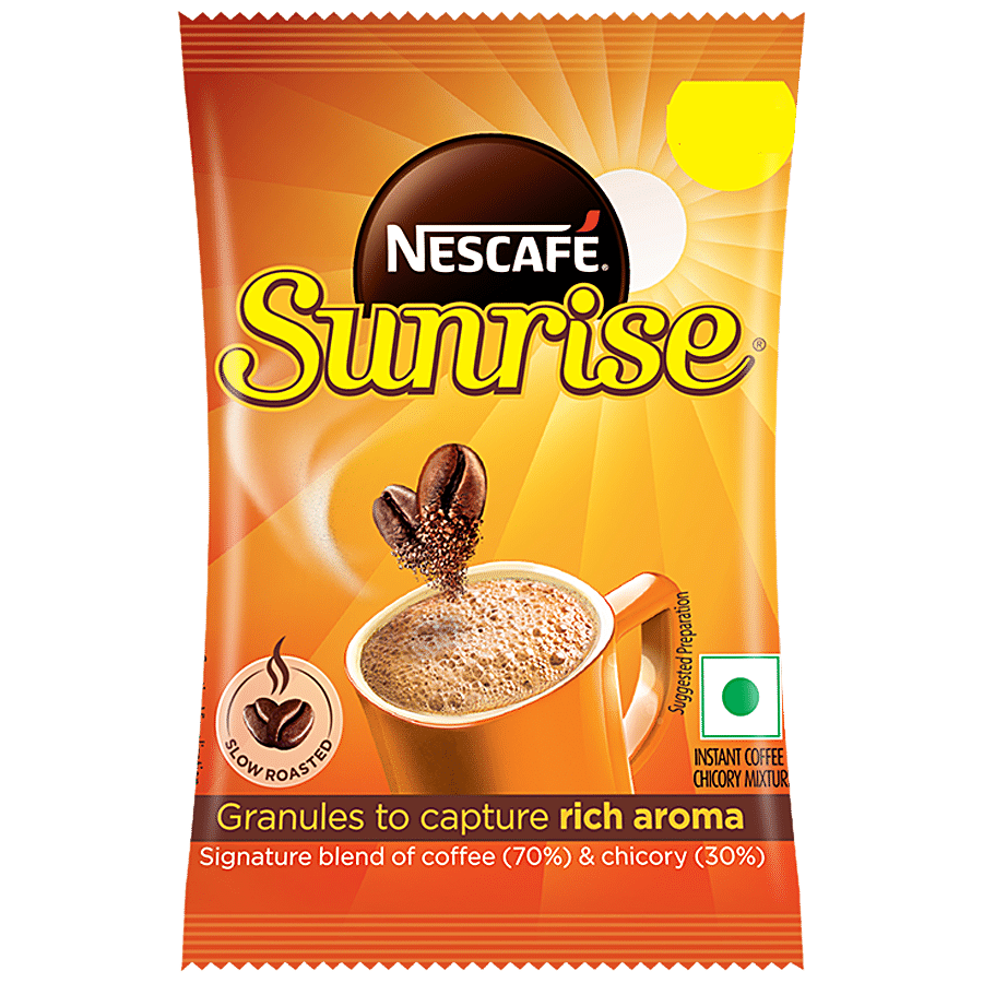 Nescafé Sunrise Instant Coffee, Chicory Mix Rich In Aroma & Flavour, 10 G Pouch