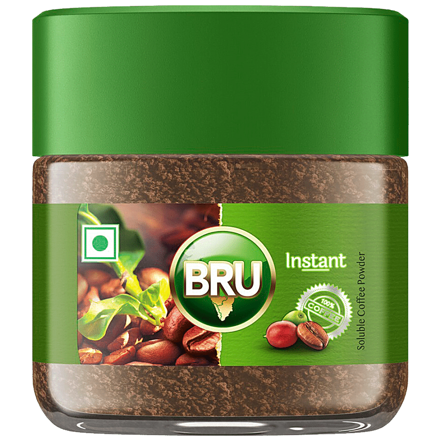 Bru Instant Pure Coffee, 25 G Jar
