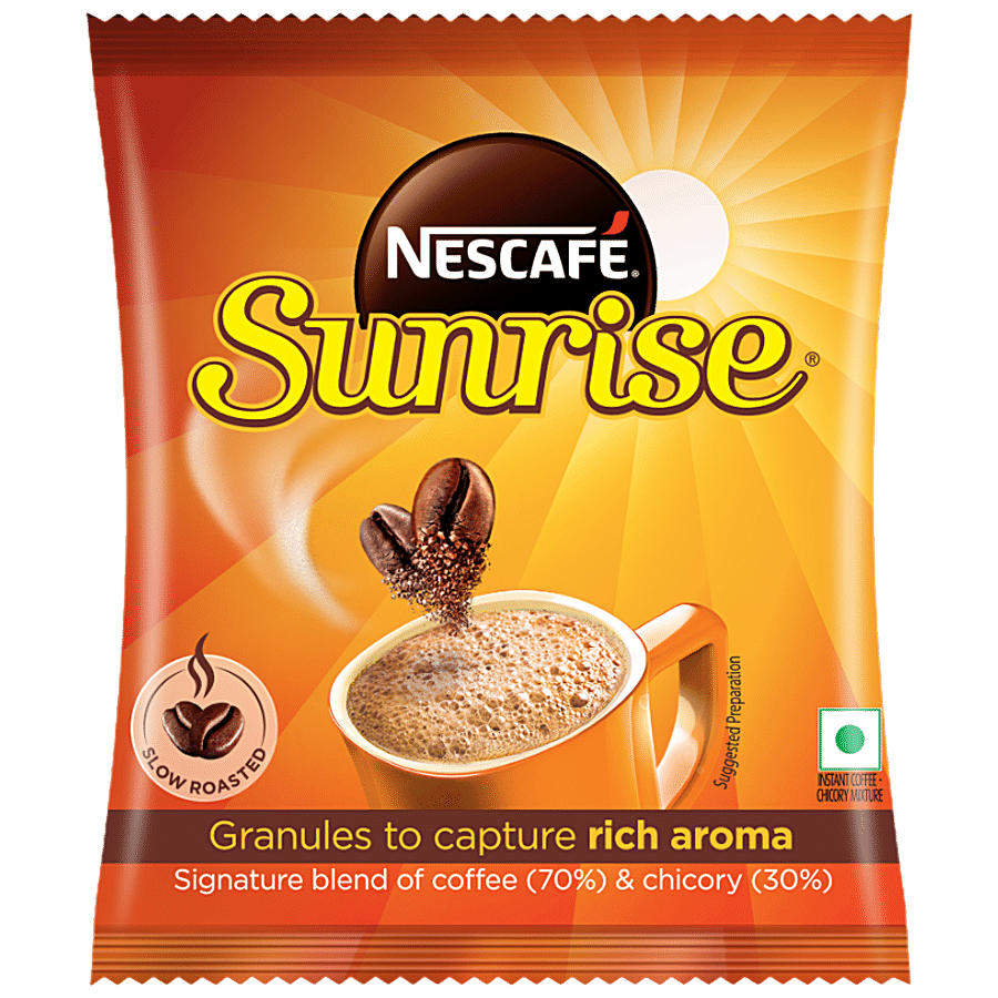 Nescafé Sunrise Instant Coffee, Chicory Mixture, 50 G Pouch