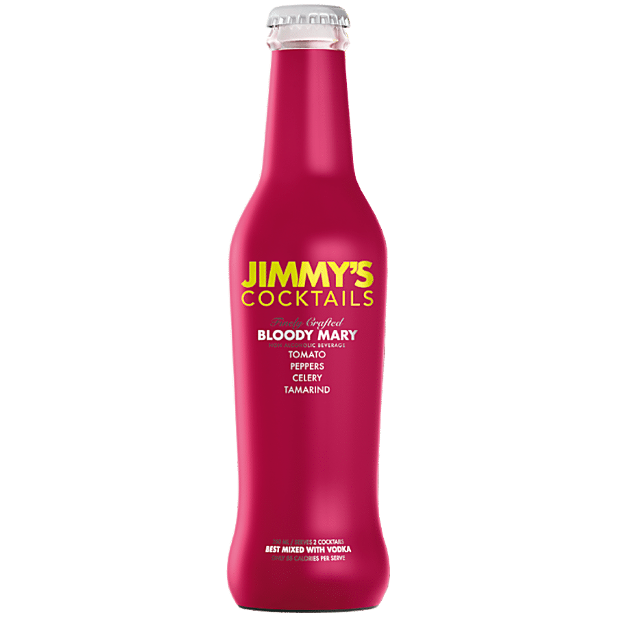 Jimmy's Cocktails Bloody Mary Non Alcoholic Beverage, With Tomato, Peppers, Celery, Tamarind, 250 Ml