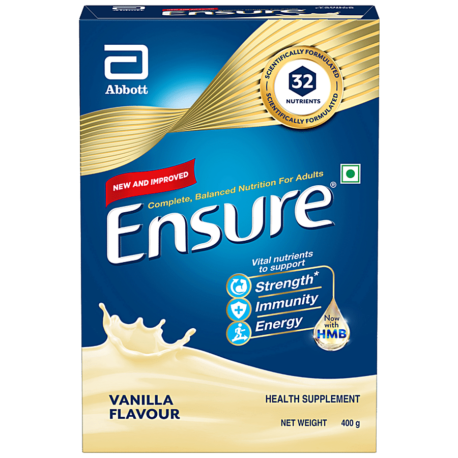 Ensure Health Drink, Vanilla Flavour, Provides Complete Nutrition For Adults, 400 G