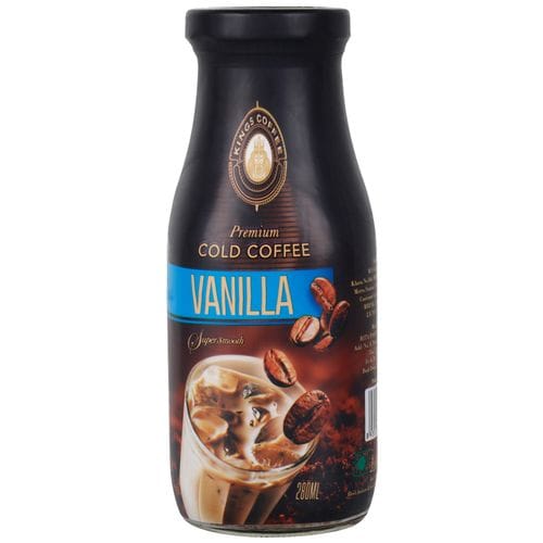 Kings Coffee Premium Cold Coffee, Vanilla, 280 Ml Bottle