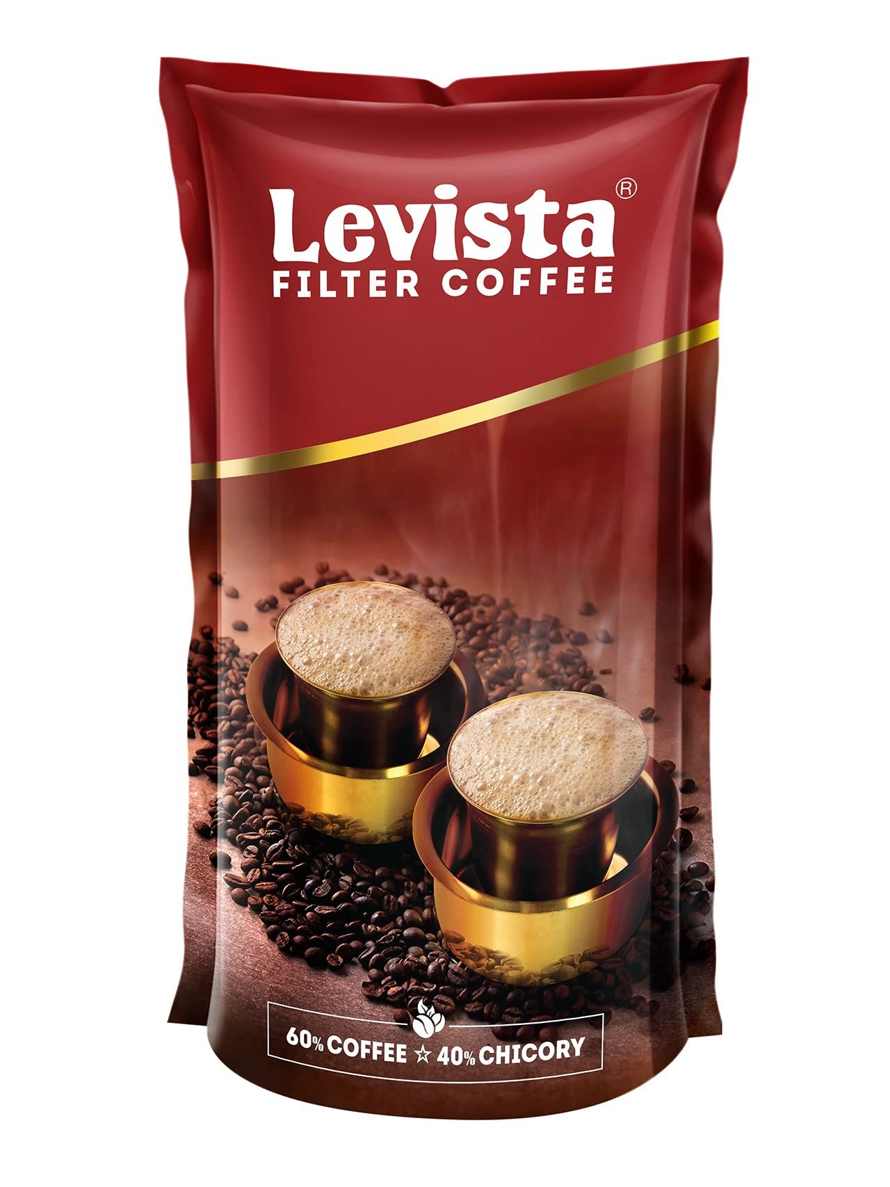 Levista Filter Powder Coffee 60:40, 500 Gm Pouch, Bag