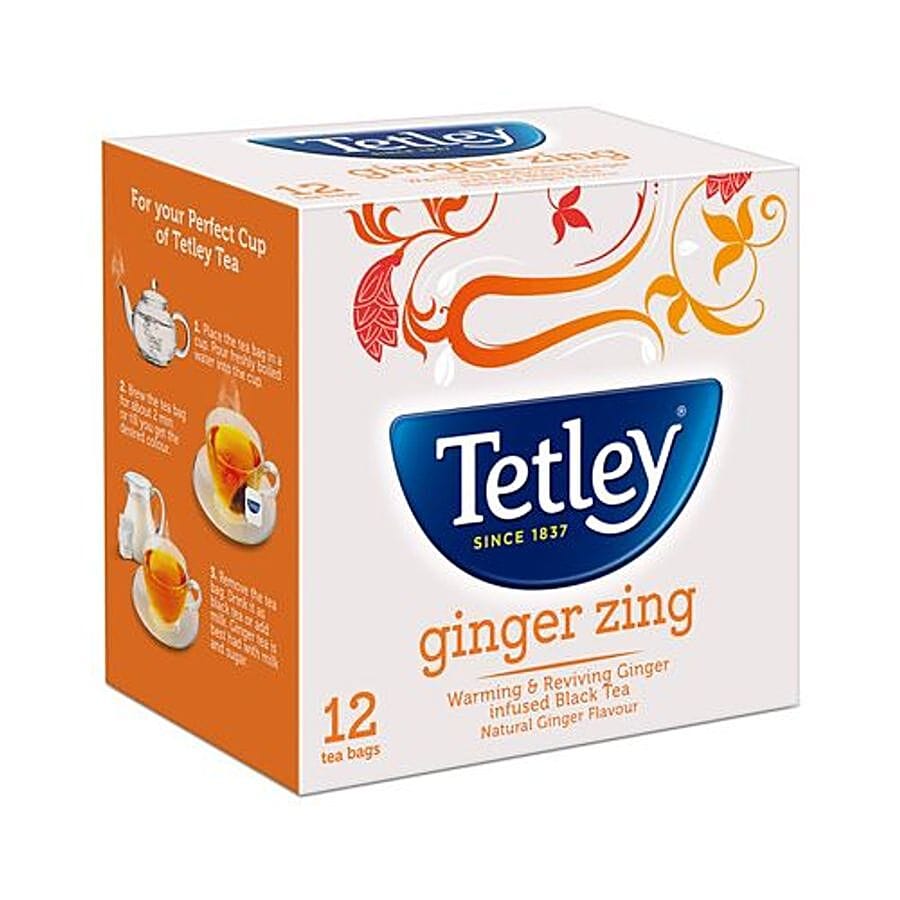 Tetley Ginger Zing Tea, 24 G (12 Bags X 2 G Each)