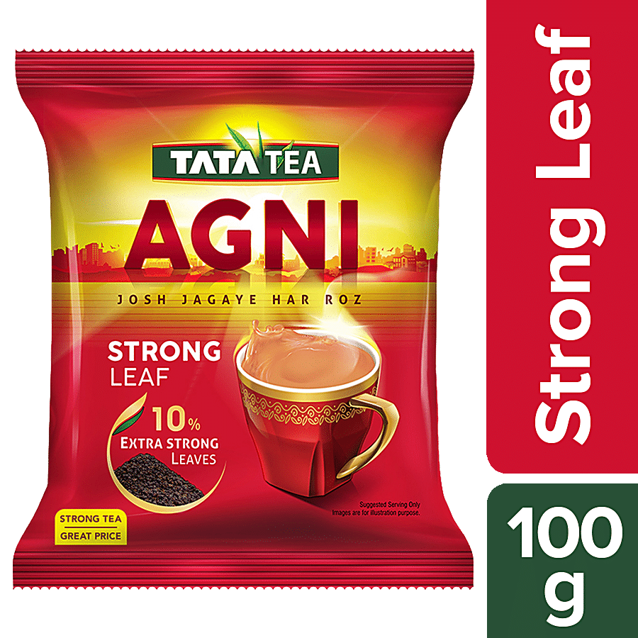 Tata Tea Agni Special Blend Tea, 10% Extra Strong Leaves, Perfect Aroma & Taste, 100 G Pack