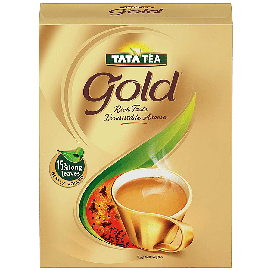 Tata Tea Gold Assam Teas With Gently Rolled Aromatic Long Leaves, Rich & Aromatic Chai, Black Tea, 500 G