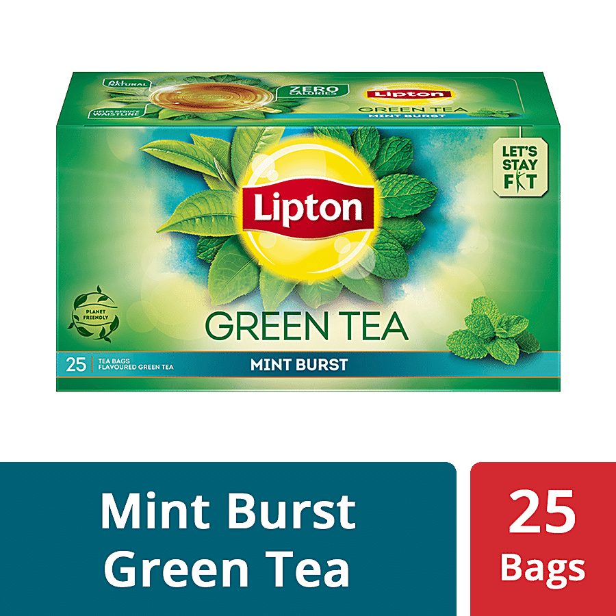 Lipton Mint Burst Green Tea Bags, 25 Pieces