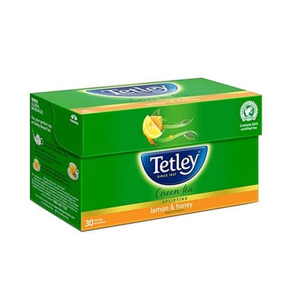 Tetley Green Tea, Lemon & Honey, 45 G (30 Bags X 1.5 G Each)
