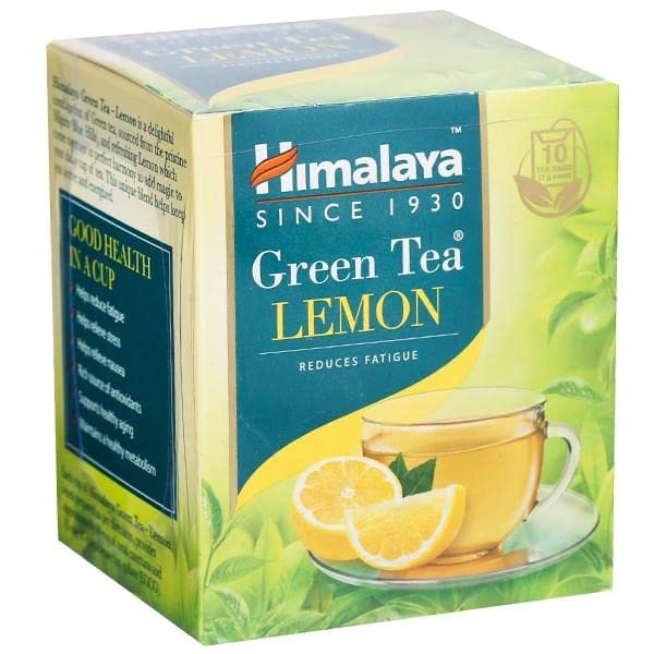 Himalaya Green Tea Lemon, 10 Tea Bags, Reduces Fatigue