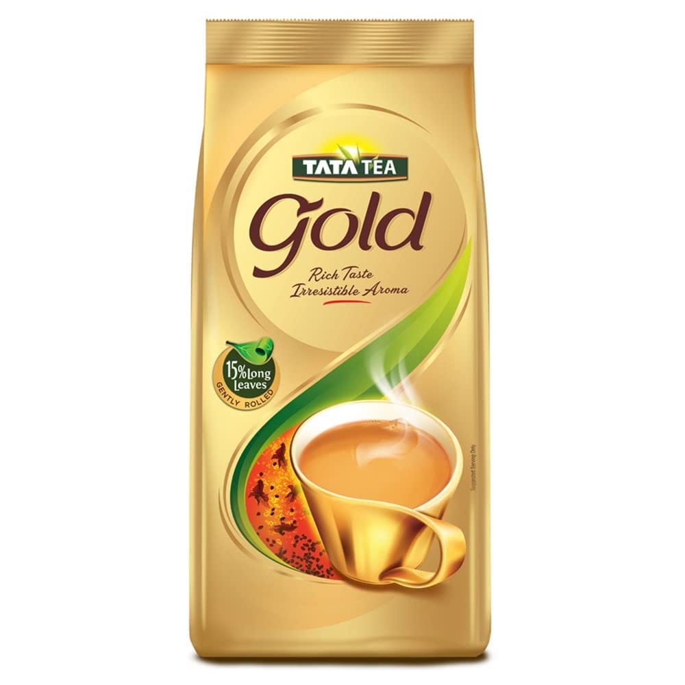 Tata Tea Gold, Black Tea, Pouch, Loose Leaves, 500 Grams