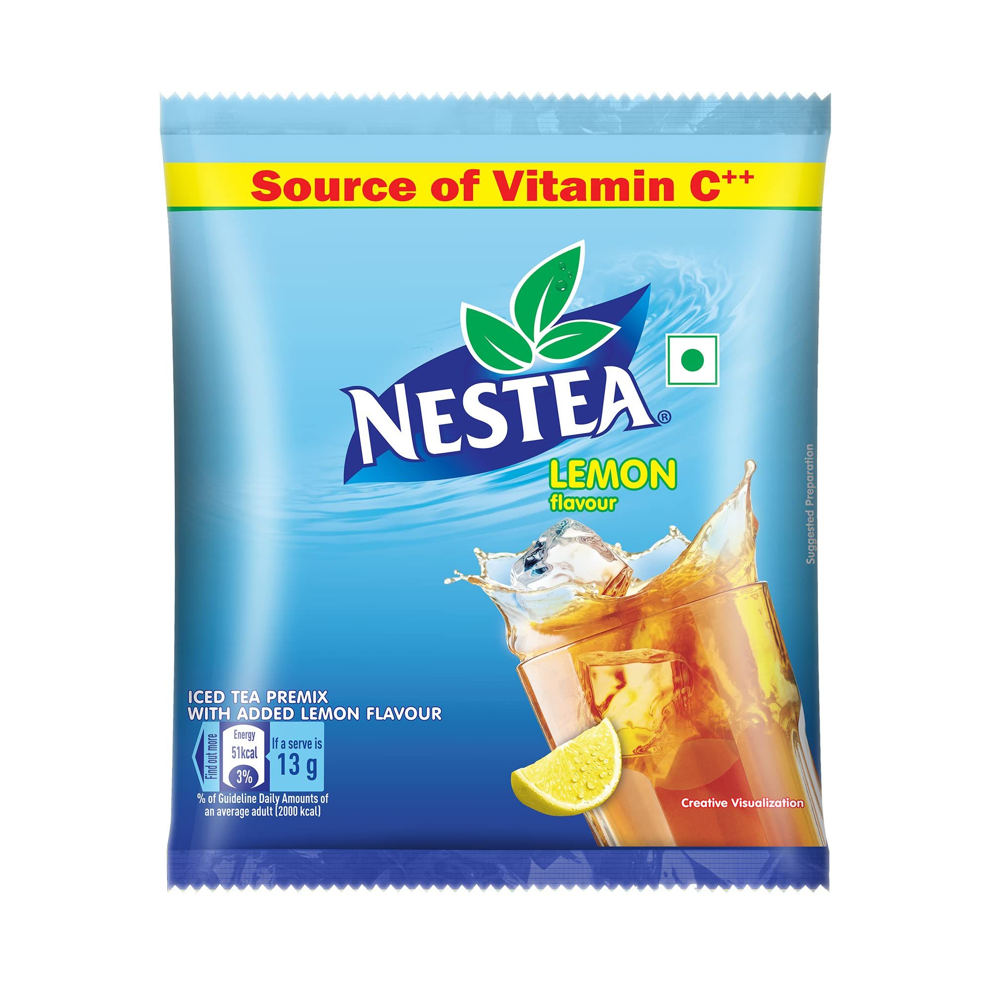 Nestea Instant Iced Tea, Lemon Flavour, 400Gram Pouch, Black, Powder