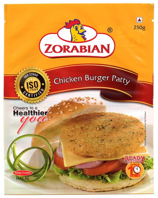 Zorabian Chicken Burger Patty, 250 gm