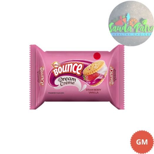 Sunfeast Bounce Double Cream Strawberry & Vanilla, 33 gm