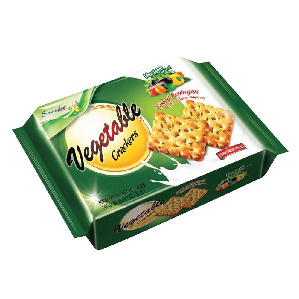 Samudra Vegetable Crackers Biscuit Sayuran, 200 gm