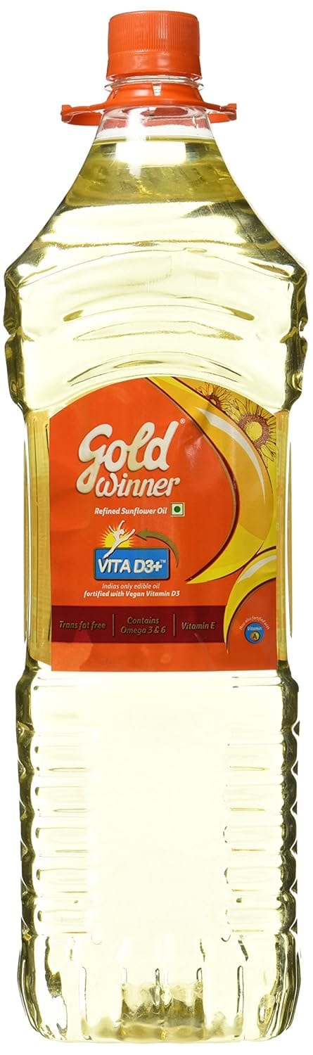 Gold Winner Refined Sunflower Oil Pet Bottle, 1L