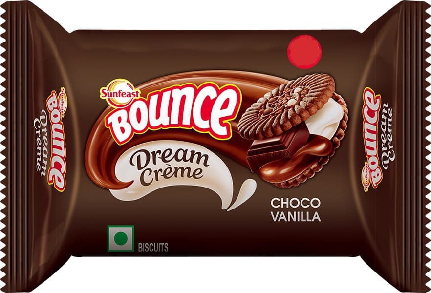 Sunfeast Bounce Dream Choco Vanilla Biscuit Cream Sandwich (102 G)