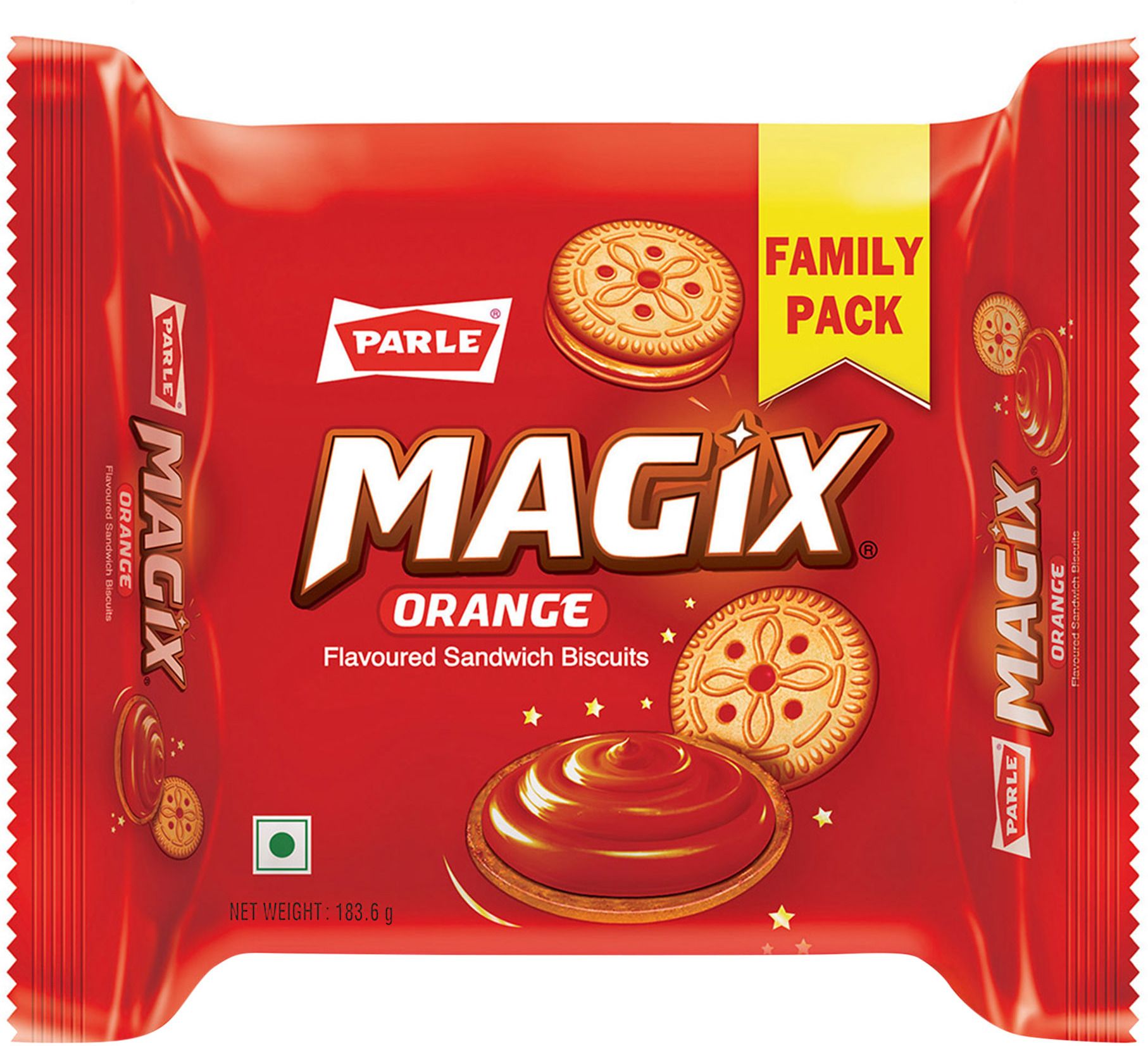 Parle Magix Orange Cream Sandwich (183.6 G)