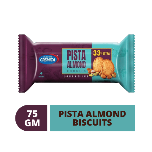 Cremica Bisc Pista Almond, 50+25 gm, 75 gm