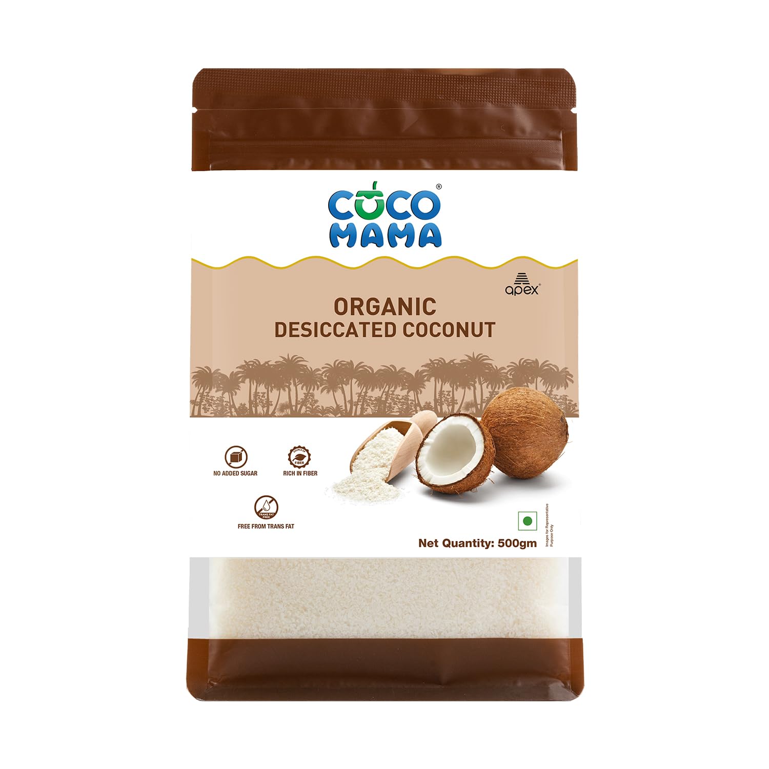Coco Mama Desiccated Fresh Coconut Powder 500 Gm - Pouch