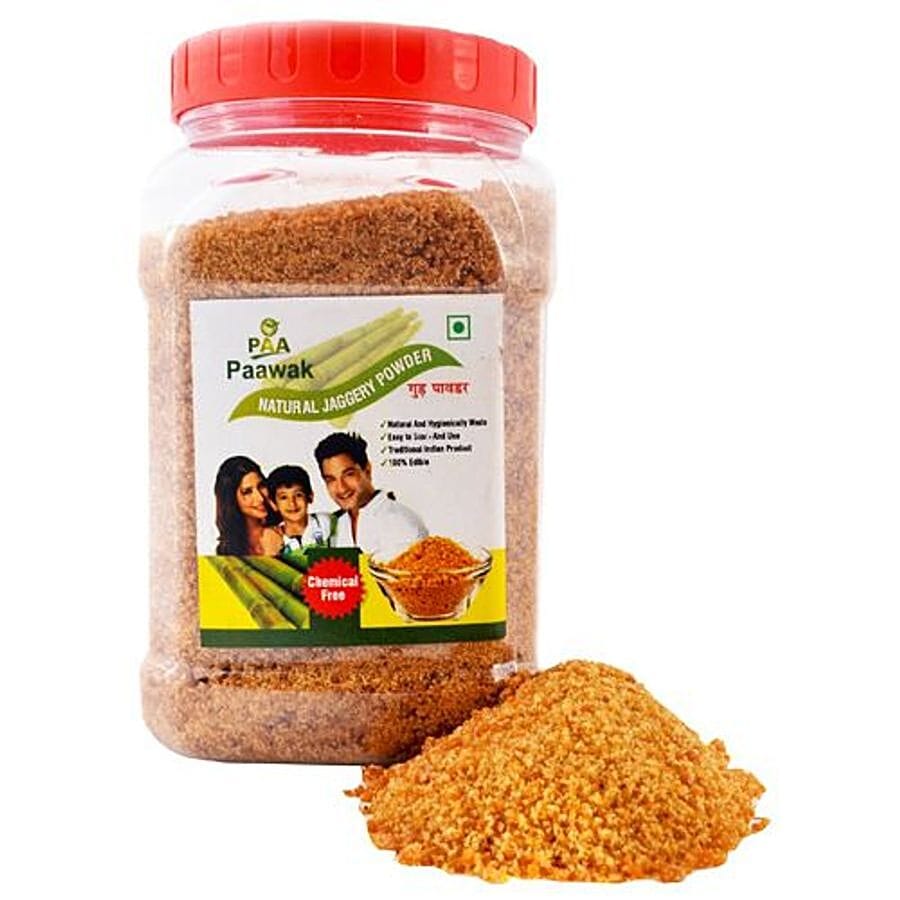 Paawak Natural Jaggery Powder, 500 G Pet Jar