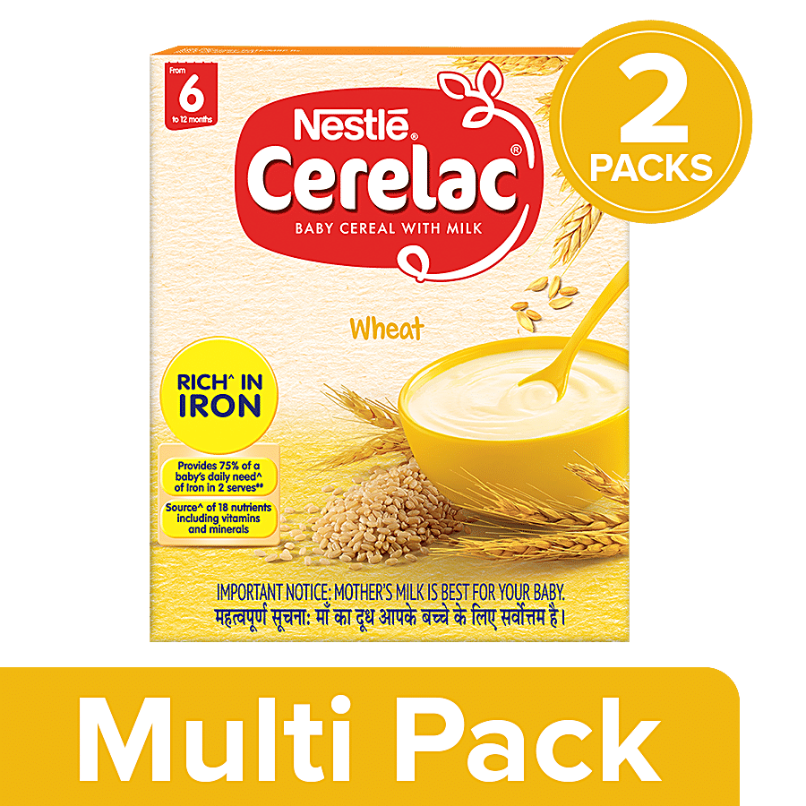 Nestle Cerelac, Wheat, Stage 1, 2X300 G (Multipack)