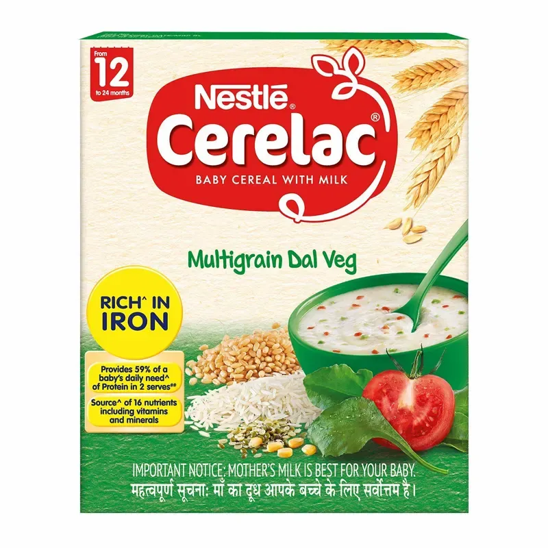 Nestle Cerelac Multigrain Dal Veg Baby Cereal With Milk From 12 Months + 300G