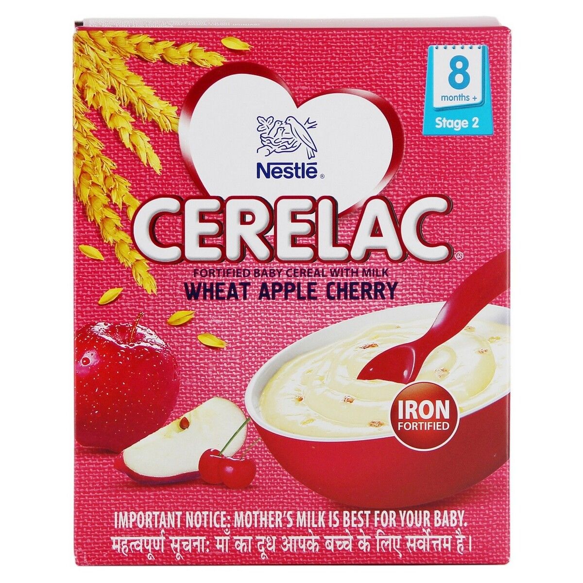 Cerelac Stage, 2 Wheat Apple & Cherry 300G