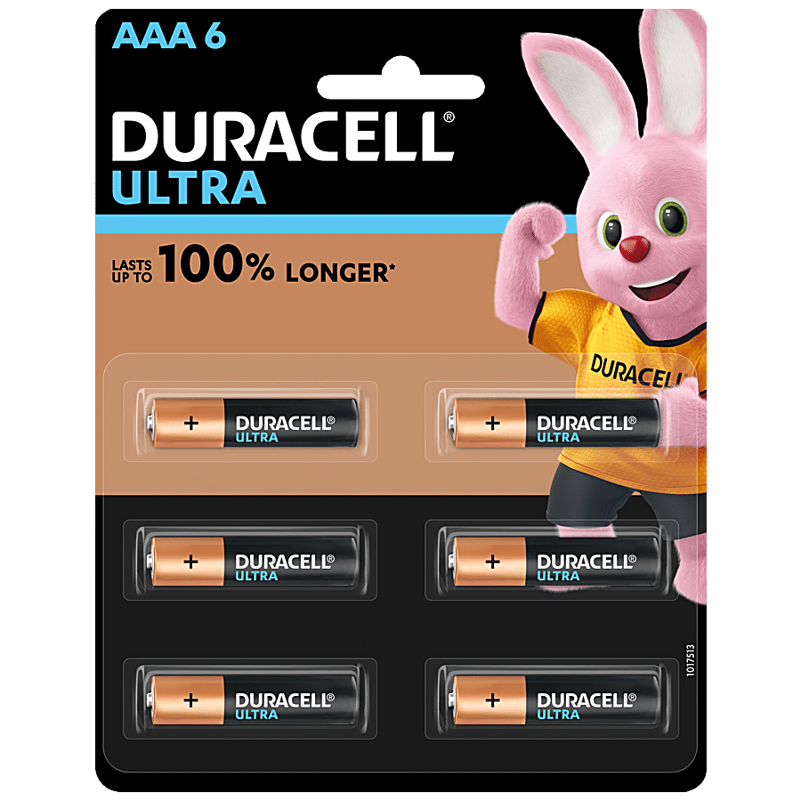 Duracell Ultra Alkaline Battery - Aaa, 1.5 V, 6 Pcs Blister Pack