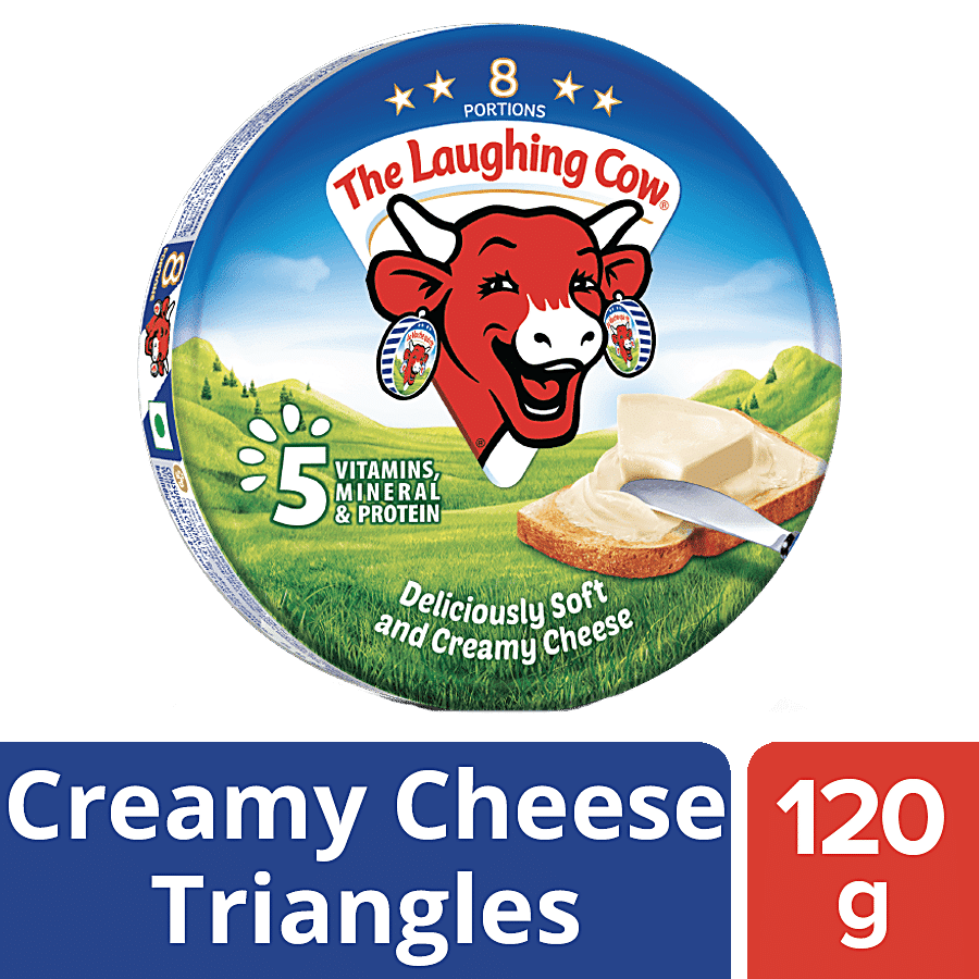 The Laughing Cow Creamy Cheese Triangles, 120 G (8 Triangles)