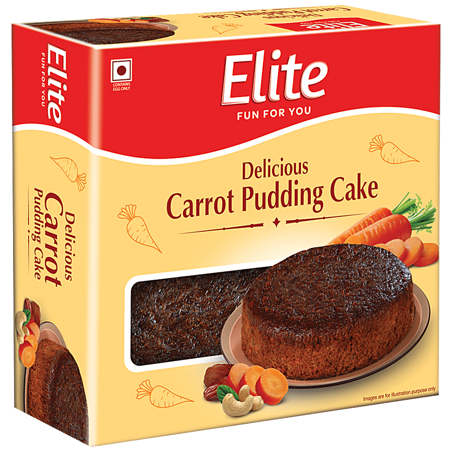 Elite Carrot Pudding Cake, Non, Veg, 250 G Box