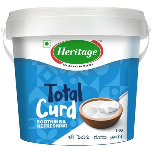 Heritage Total Curd, 1 Kg Bucket