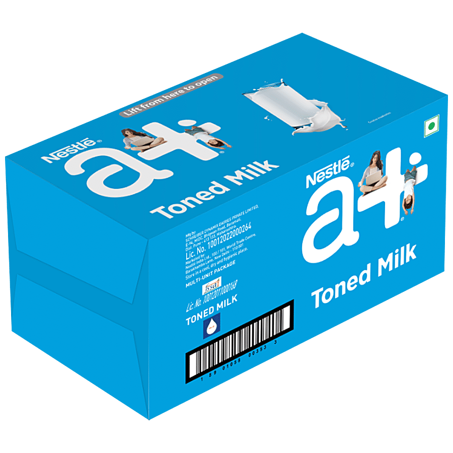 Nestle A+ Toned Milk, 12 L (12 Units X 1 L Each)