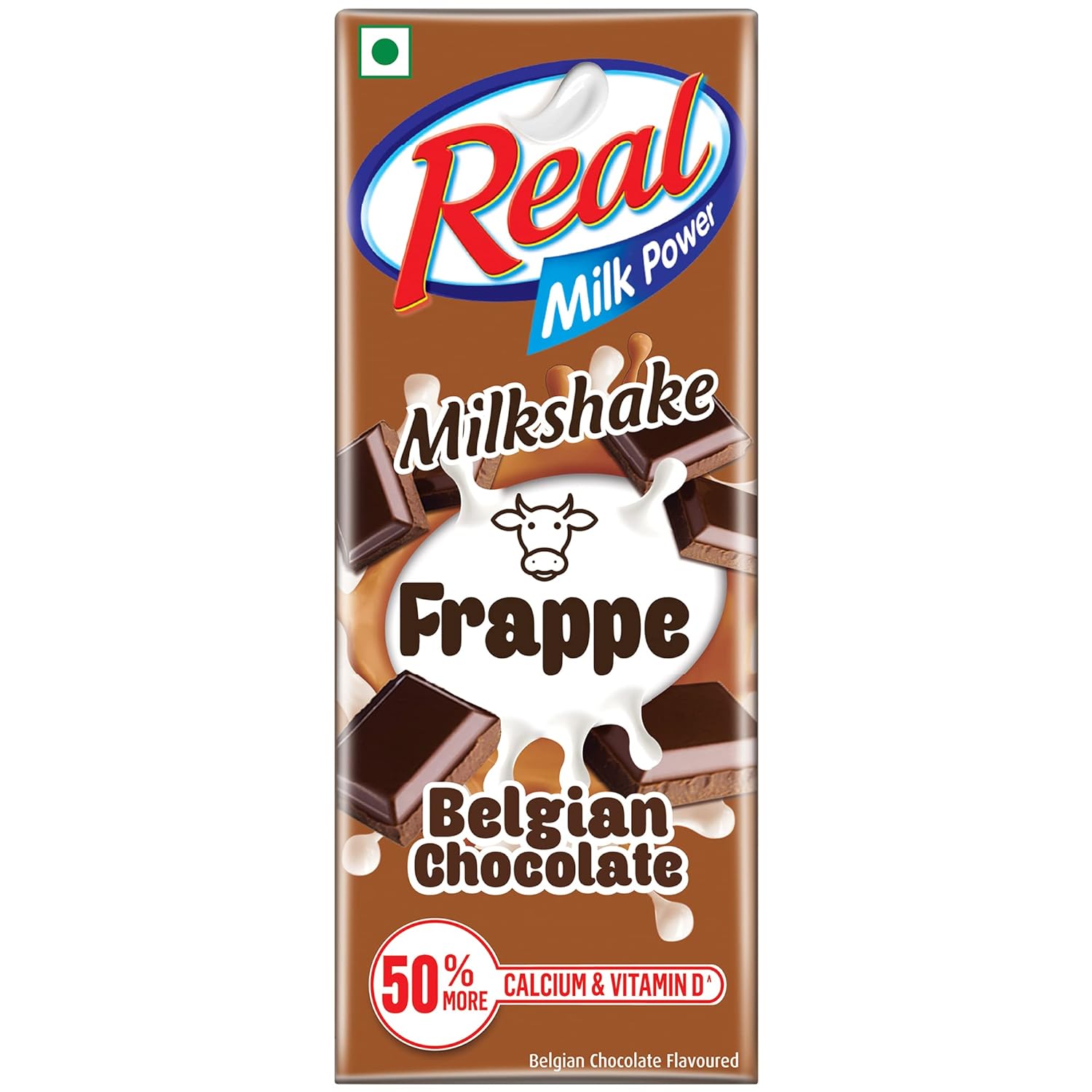 Real Frappe Milkshake, Belgian Chocolate Pouch, 180 Ml