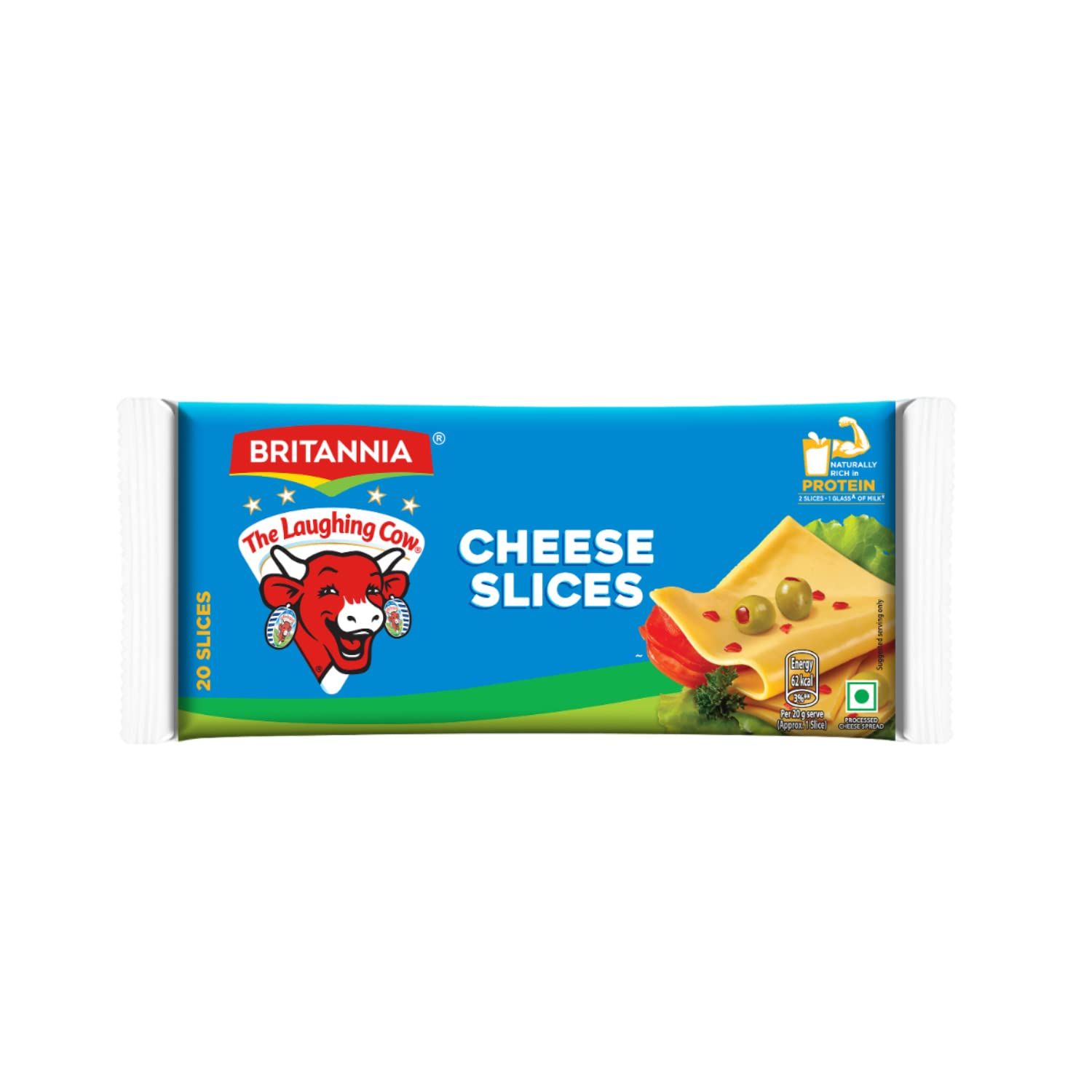Vwpeyy Britannia Cheese Slices, 400 G, Pale White