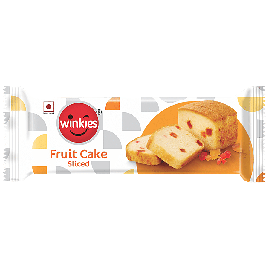 Winkies Fruit Cake Sliced, Fluffy, Soft, Rich In Taste, 120 G