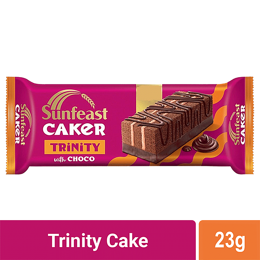 Sunfeast Caker, Trinity With Choco, 23 G