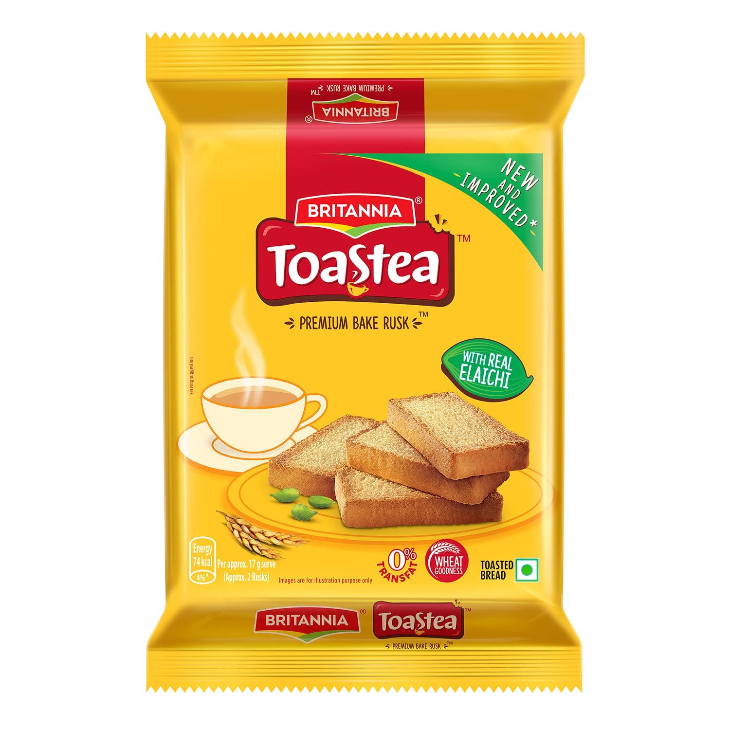 Britannia Toastea Premium Bake Rusk, 183G + 34G = 217G