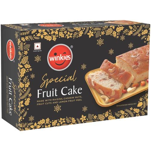 Winkies Special Fruit Cake, With Raisins & Cashew Nuts, 375 G