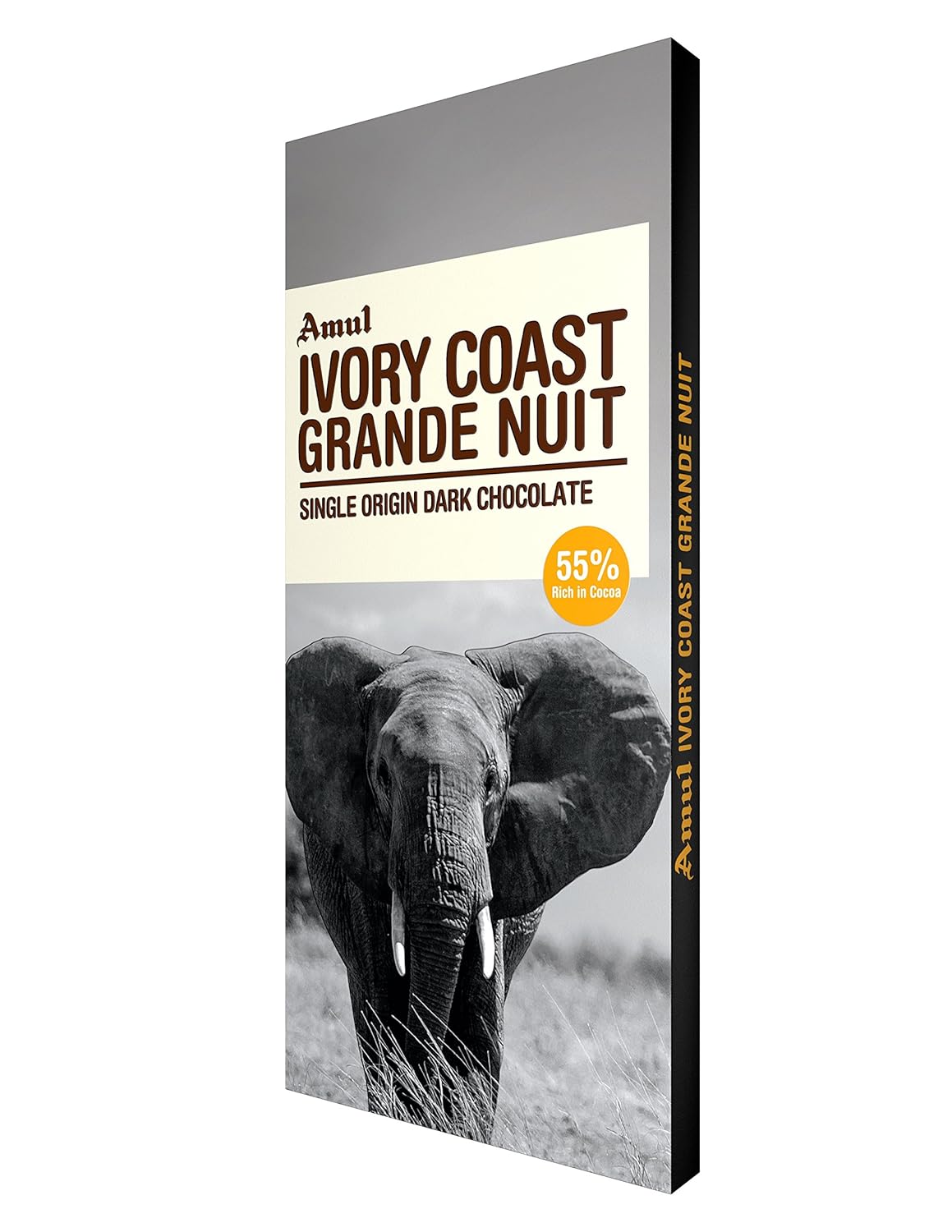 Amul Ivory Coast Single Origin Dark Chocolate, 125G