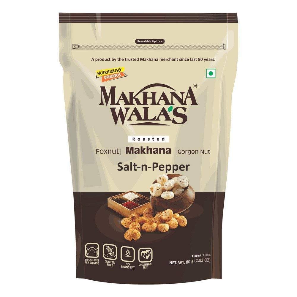 Makhanawala'S Roasted Makhana, Salt And Pepper, 2X80G