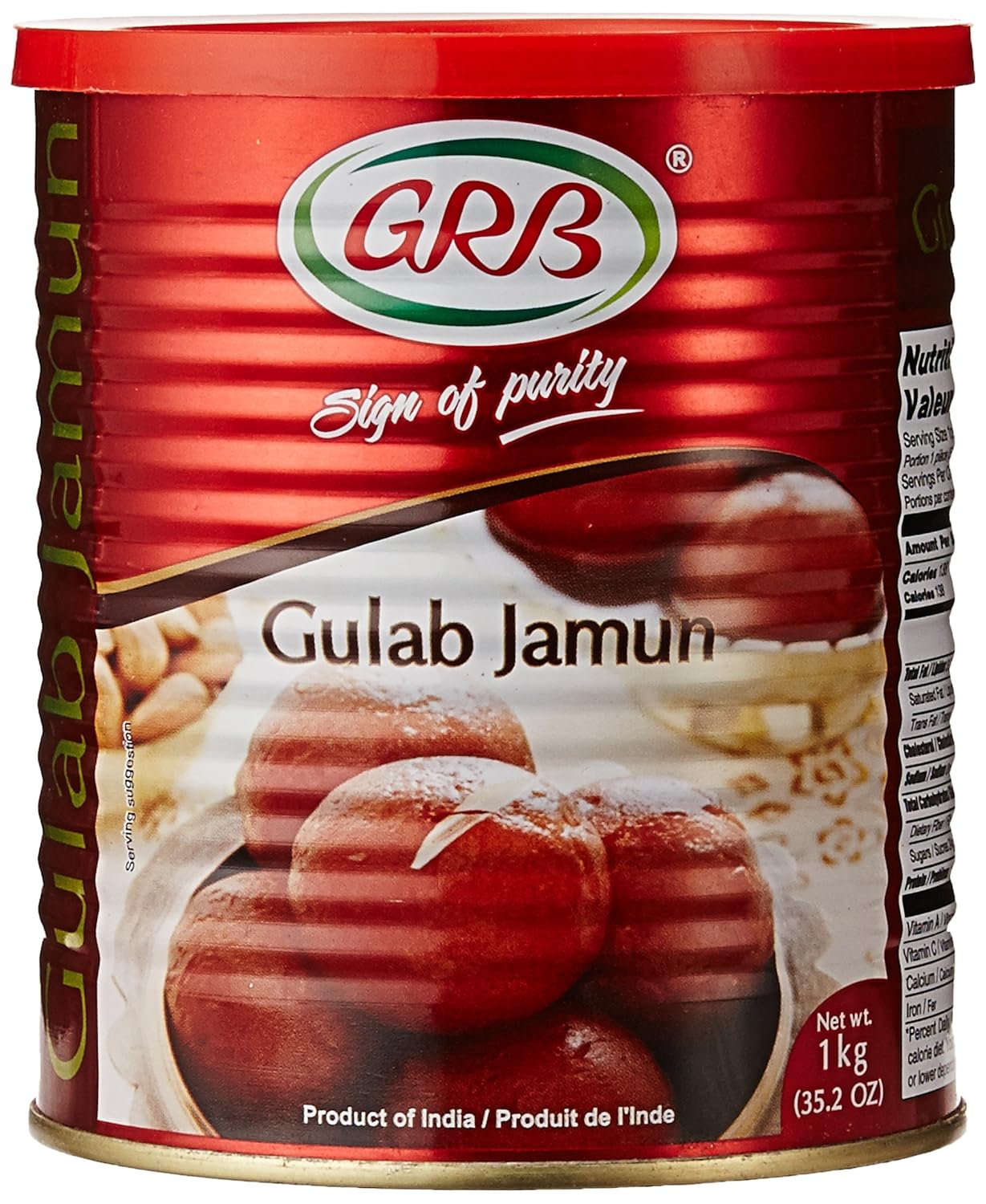 GRB Canned Gulab Jamun, 1kg