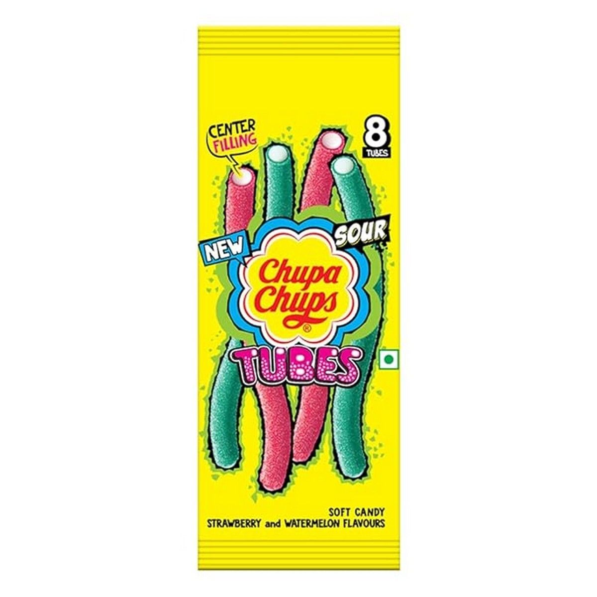 Chupa Chups Long Tubes Strawberry And Watermelon Multipack Assorted, 80 gm
