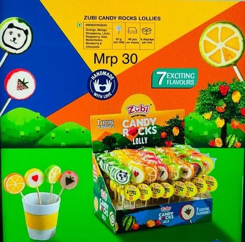 Zubi Candy Rock Lollies 48 pcs